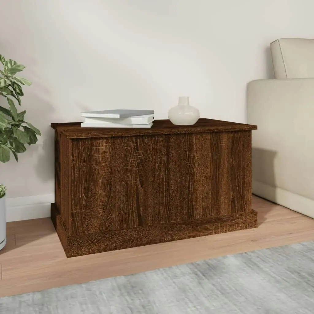 Storage Box Brown Oak 70x40x38 cm Engineered Wood 816511