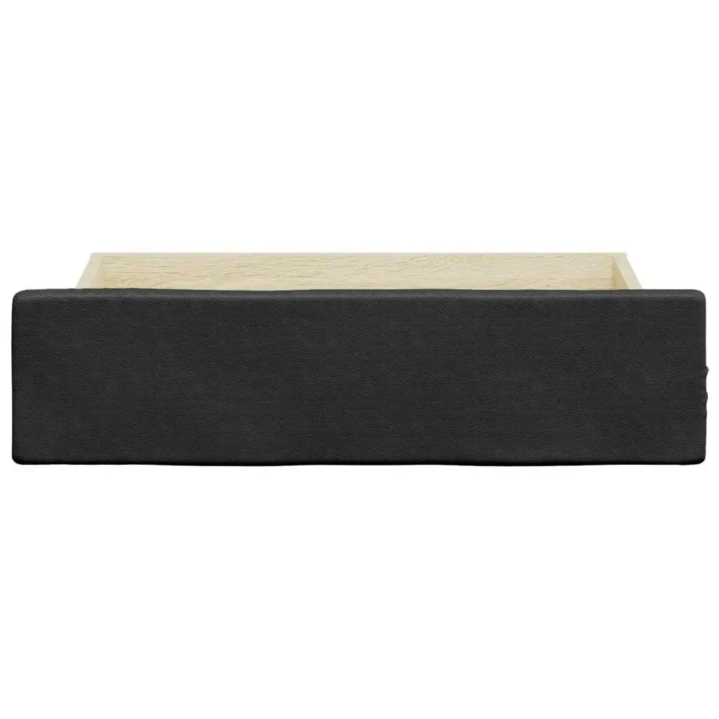 Bed Drawers 2 pcs Black Engineered Wood and Faux Leather 833922