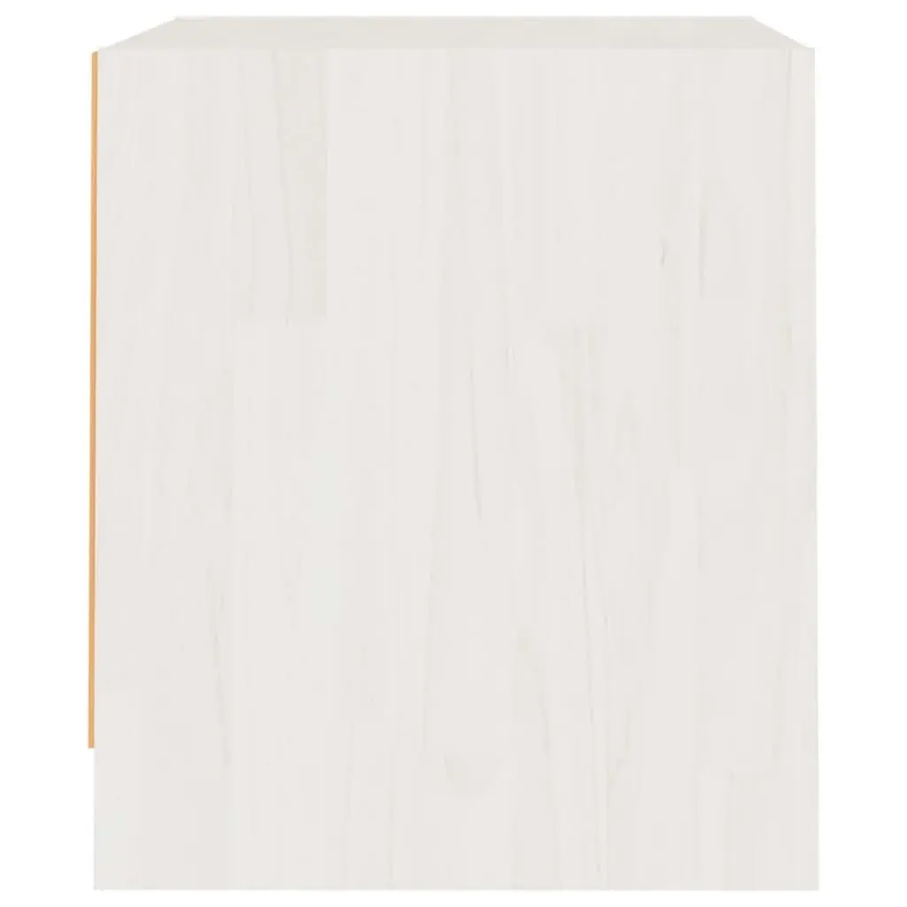 Bedside Cabinet White 40x30.5x35.5 cm Solid Pine Wood 808075