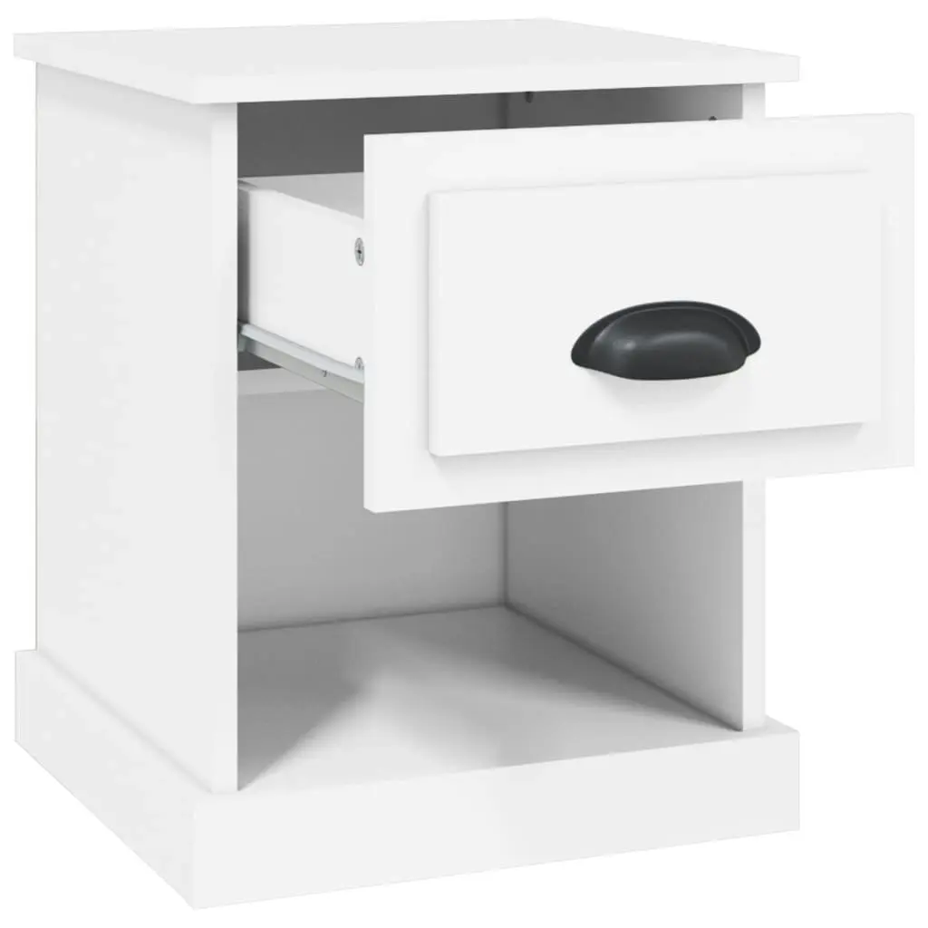 Bedside Cabinet White 39x39x47.5 cm Engineered Wood 816128