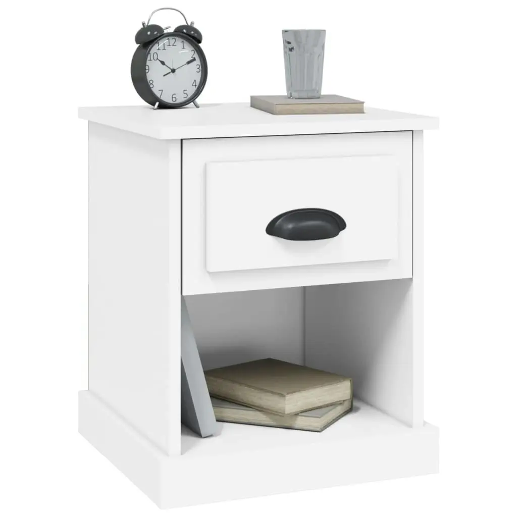 Bedside Cabinet White 39x39x47.5 cm Engineered Wood 816128