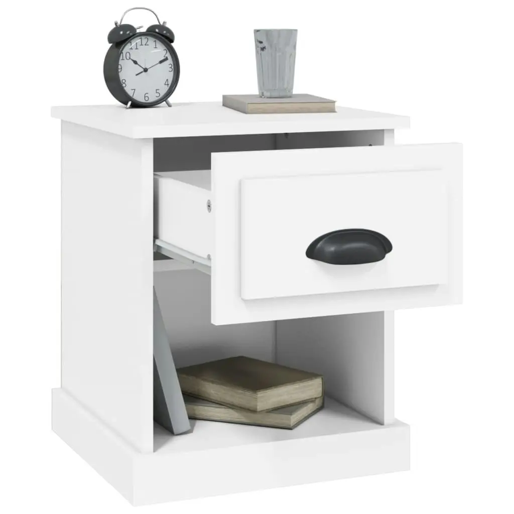 Bedside Cabinet White 39x39x47.5 cm Engineered Wood 816128