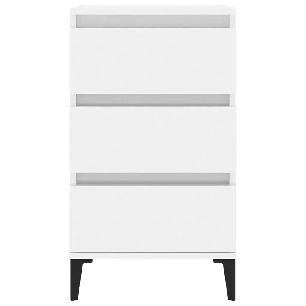 Bedside Cabinet High Gloss White 40x35x70 cm Engineered Wood 819670