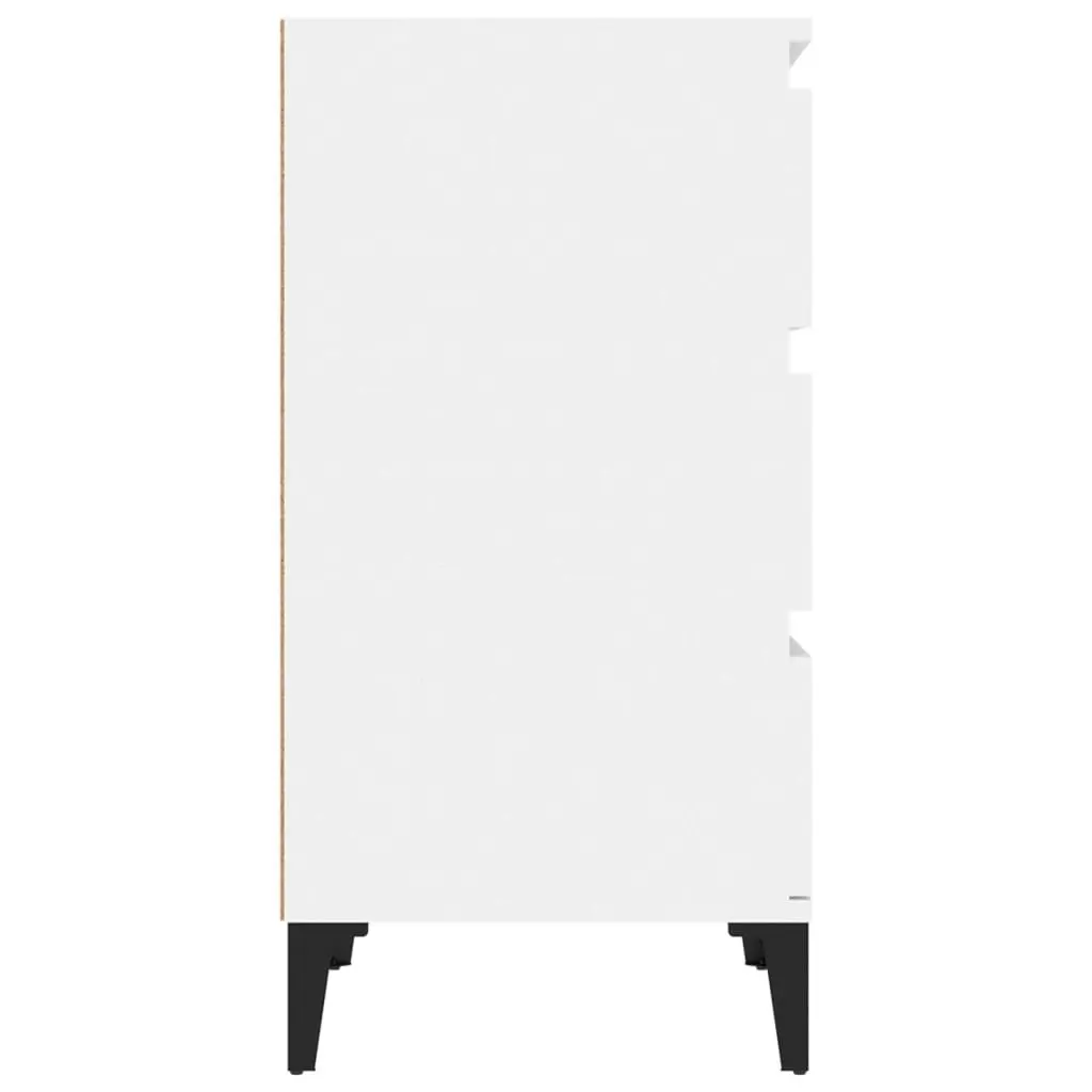 Bedside Cabinet High Gloss White 40x35x70 cm Engineered Wood 819670