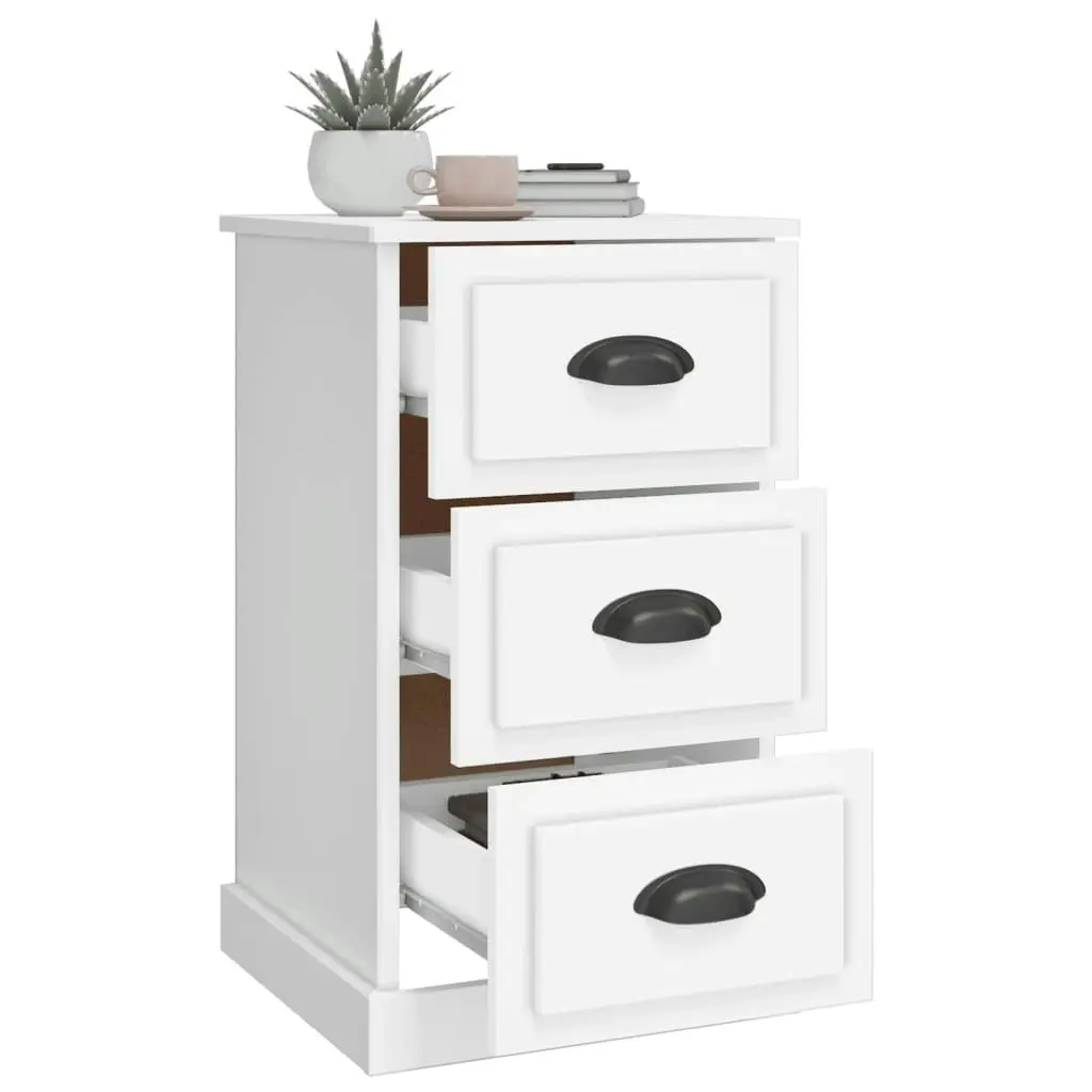 Bedside Cabinet White 39x39x67 cm Engineered Wood 816160