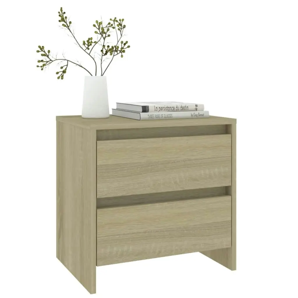 Bedside Cabinets 2 pcs Sonoma Oak 45x34.5x44.5 cm Engineered Wood 809852