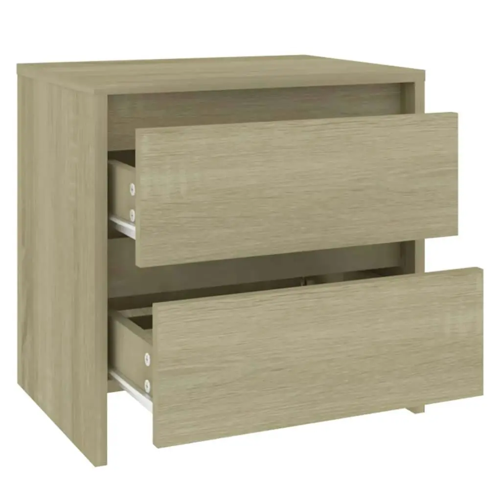 Bedside Cabinets 2 pcs Sonoma Oak 45x34.5x44.5 cm Engineered Wood 809852