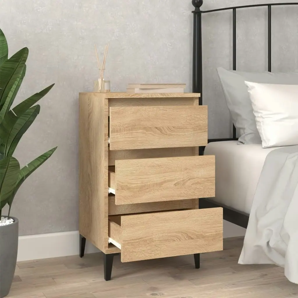 Bedside Cabinet Sonoma Oak 40x35x70 cm Engineered Wood 819671