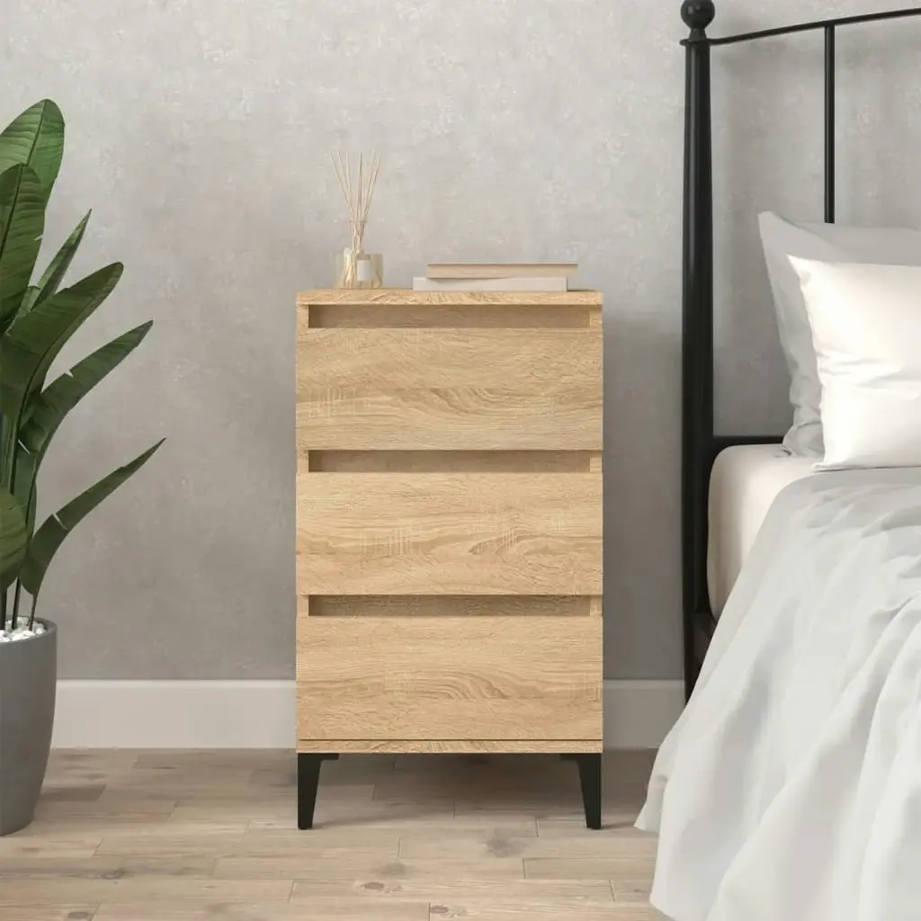 Bedside Cabinet Sonoma Oak 40x35x70 cm Engineered Wood 819671