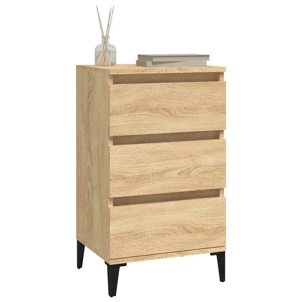 Bedside Cabinet Sonoma Oak 40x35x70 cm Engineered Wood 819671