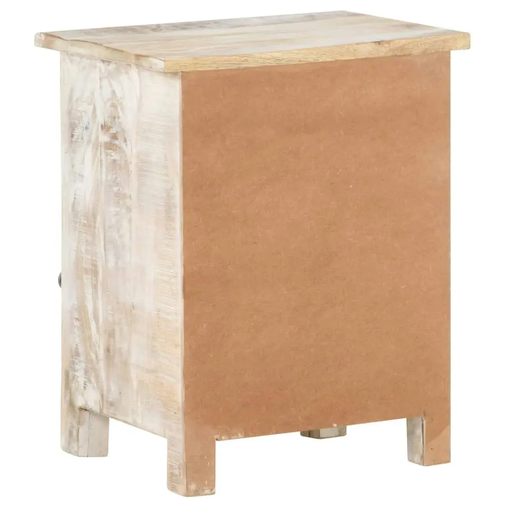 Bedside Cabinet 40x30x50 cm Rough Acacia Wood 320233