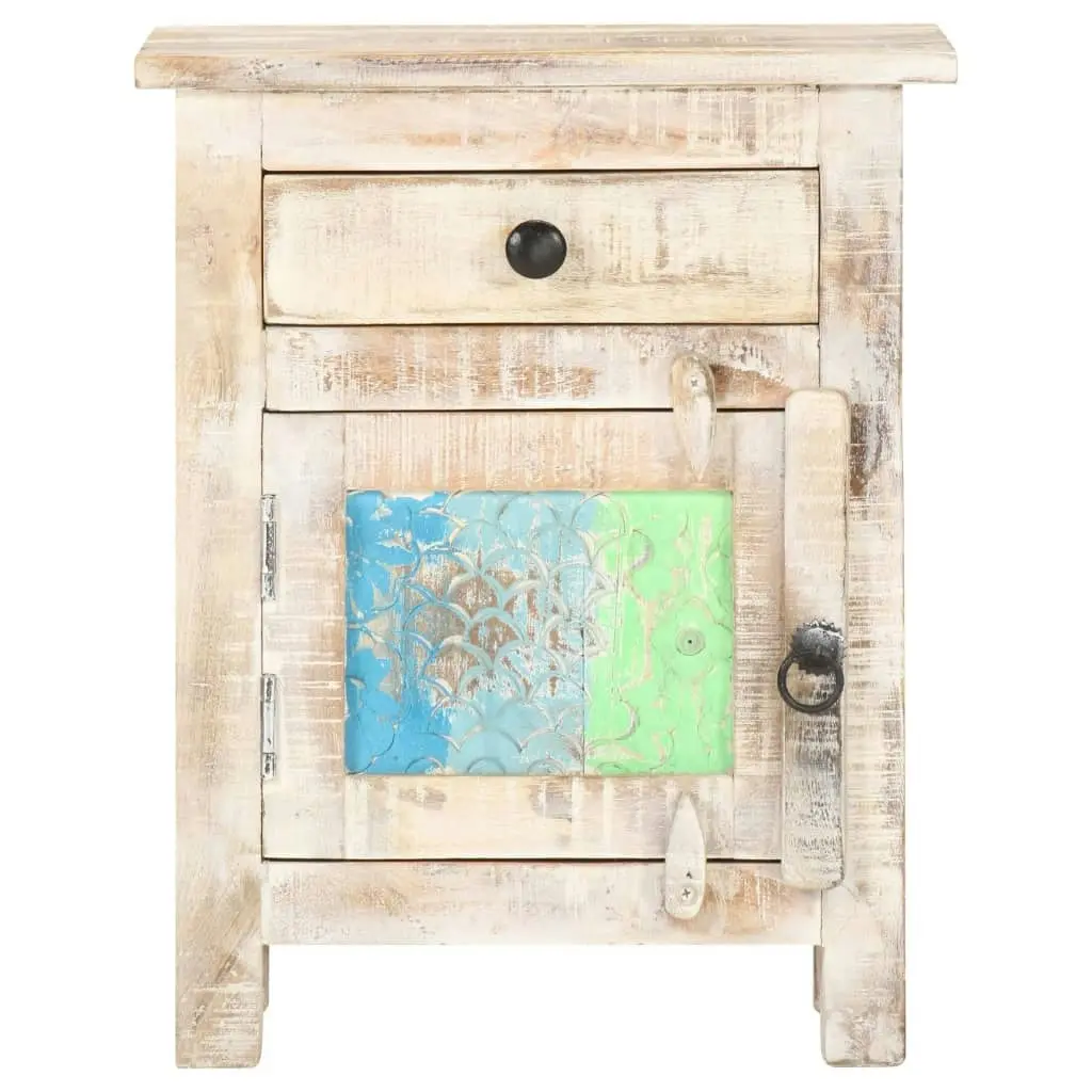 Bedside Cabinet 40x30x50 cm Rough Acacia Wood 320233