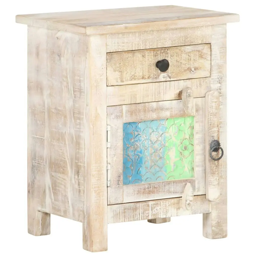 Bedside Cabinet 40x30x50 cm Rough Acacia Wood 320233