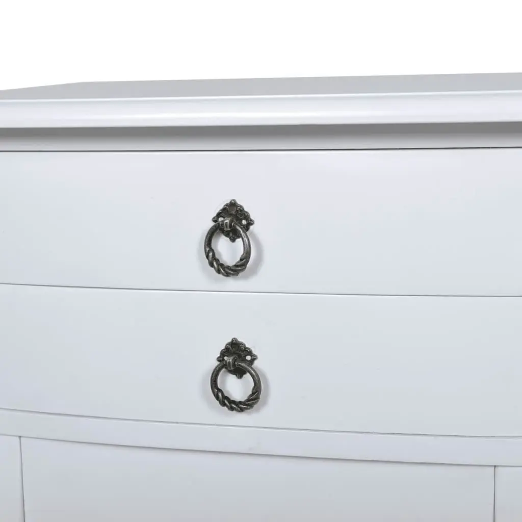 Nightstand with 2 Drawers White 240561