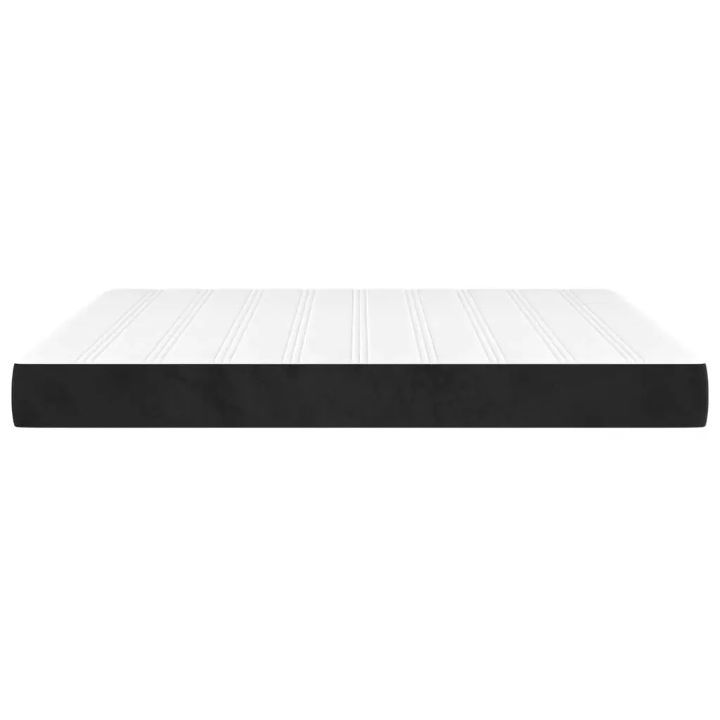 Pocket Spring Bed Mattress Black 153x203x20 cm Queen Size Velvet 347885