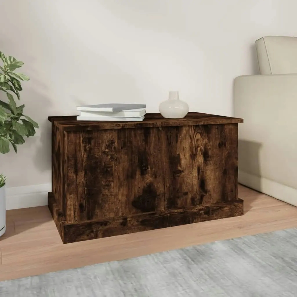 Storage Box Smoked Oak 70x40x38 cm Engineered Wood 816509