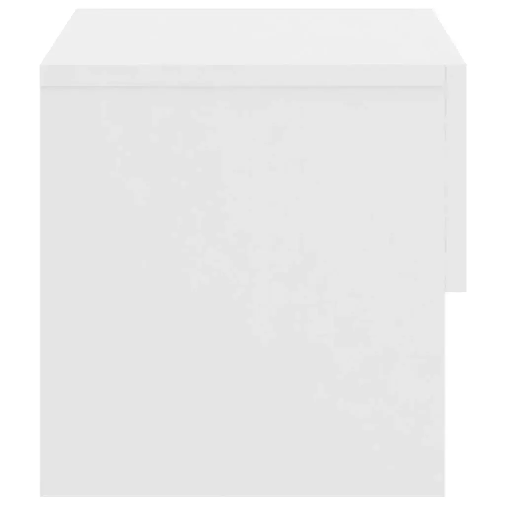 Wall-mounted Bedside Cabinets 2 pcs High Gloss White 810966