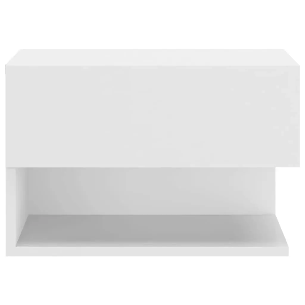 Wall-mounted Bedside Cabinets 2 pcs High Gloss White 810966