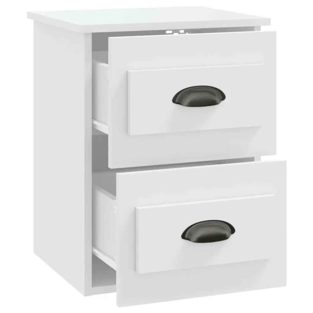 Wall-mounted Bedside Cabinets 2 pcs White 41.5x36x53cm 816393