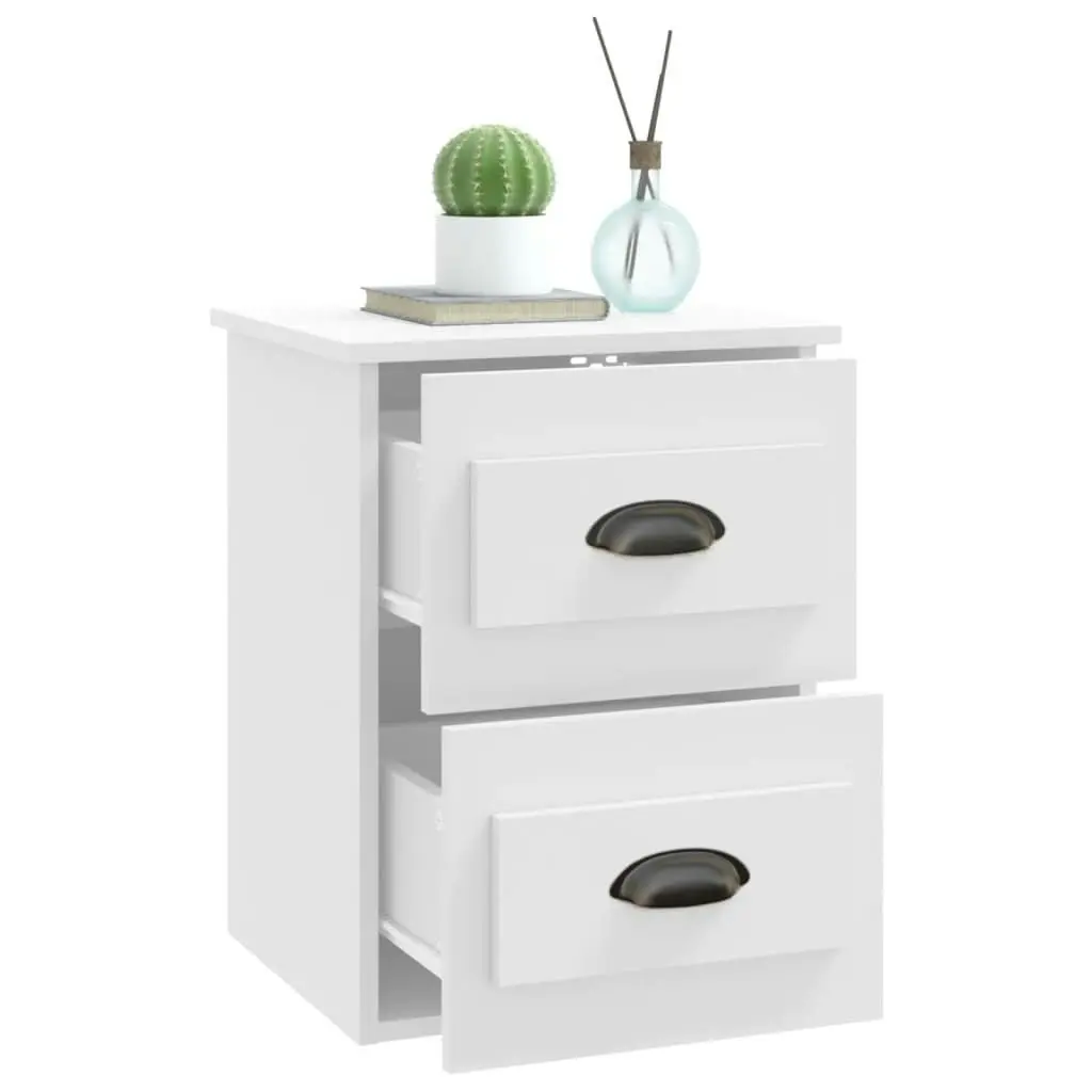 Wall-mounted Bedside Cabinets 2 pcs White 41.5x36x53cm 816393