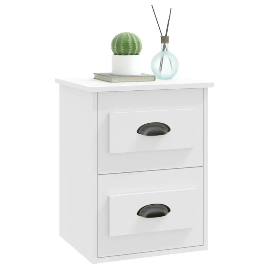 Wall-mounted Bedside Cabinets 2 pcs White 41.5x36x53cm 816393