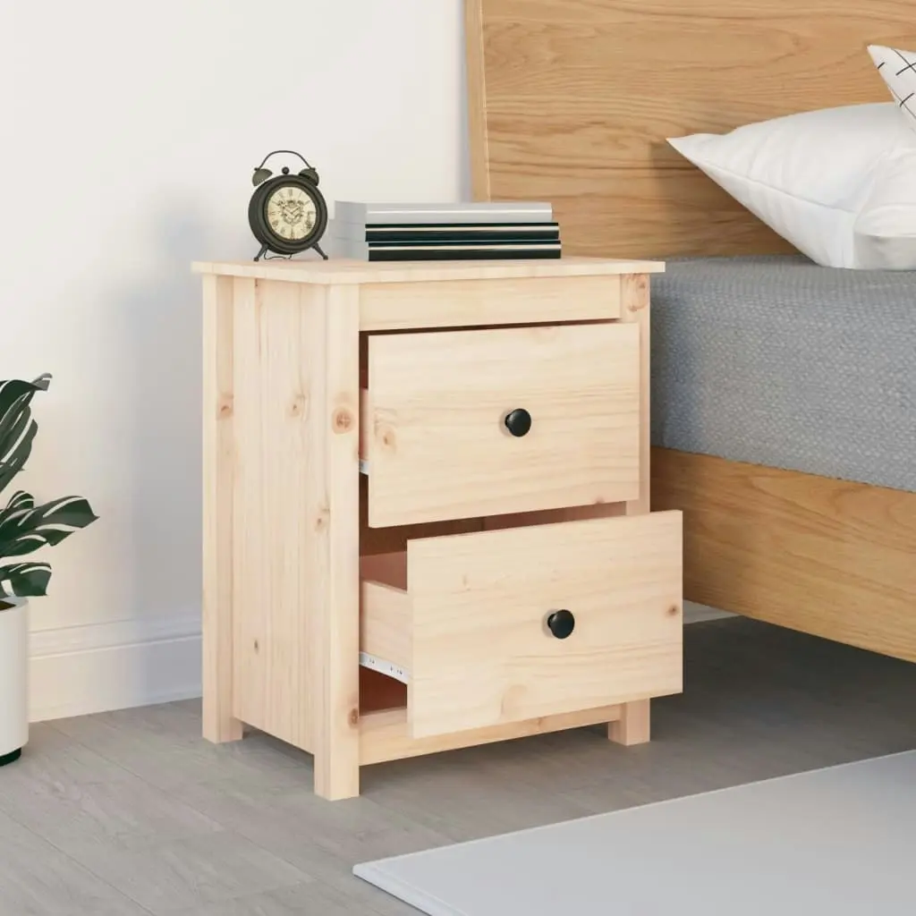 Bedside Cabinet 50x35x61.5 cm Solid Wood Pine 813679