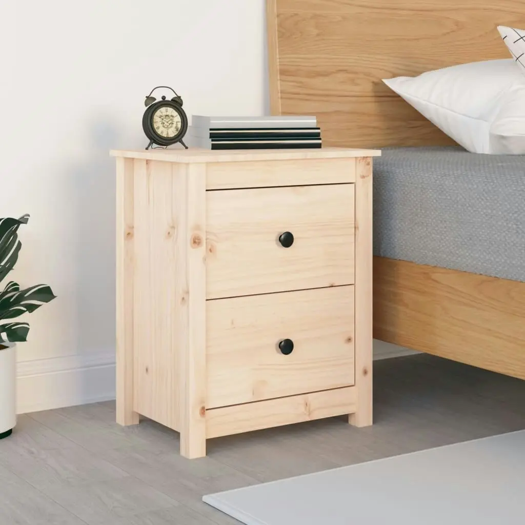 Bedside Cabinet 50x35x61.5 cm Solid Wood Pine 813679