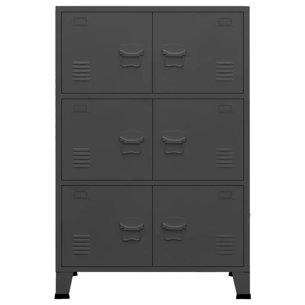 Industrial Storage Chest Anthracite 75x40x115 cm Metal 339630