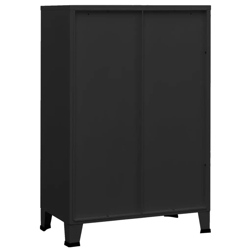 Industrial Storage Chest Black 75x40x115 cm Metal 339628