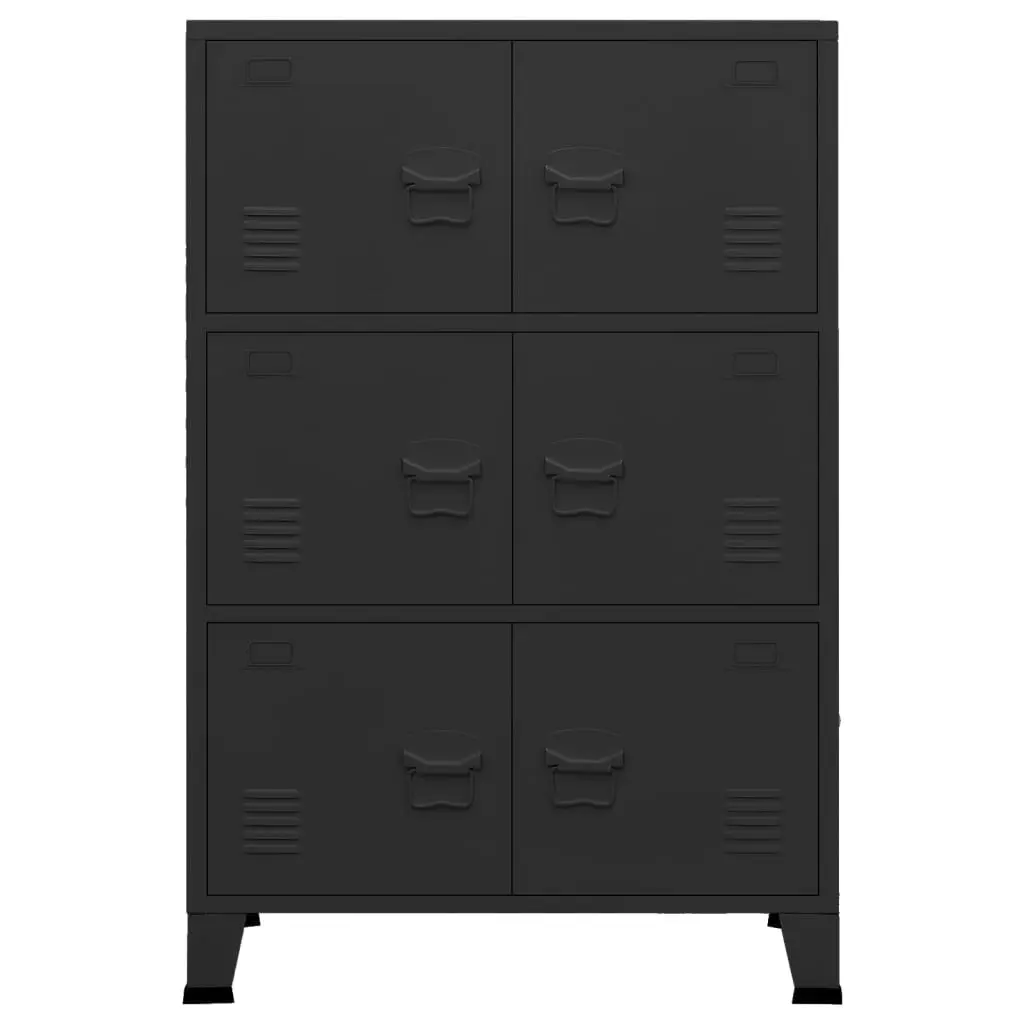 Industrial Storage Chest Black 75x40x115 cm Metal 339628