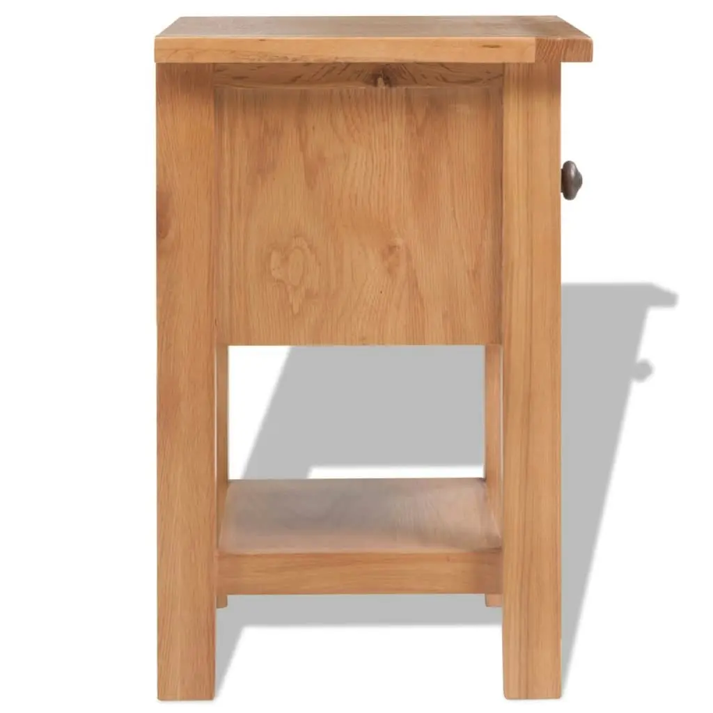 Nightstand 36x30x47 cm Solid Oak Wood 243930