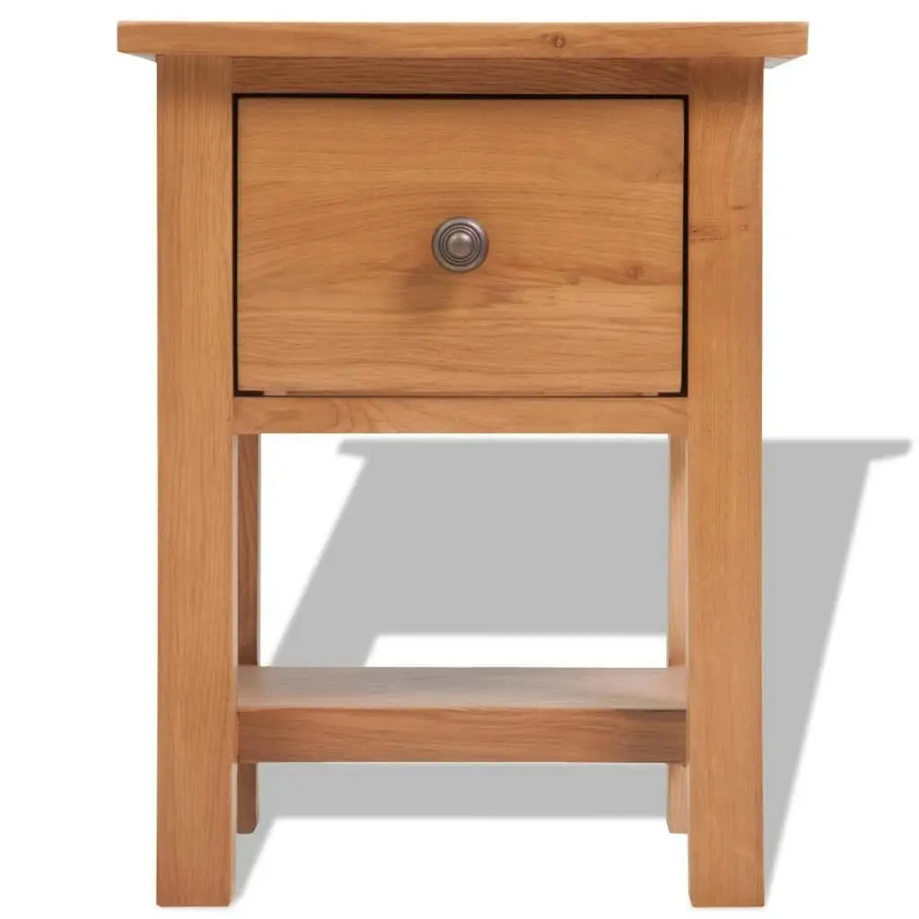 Nightstand 36x30x47 cm Solid Oak Wood 243930