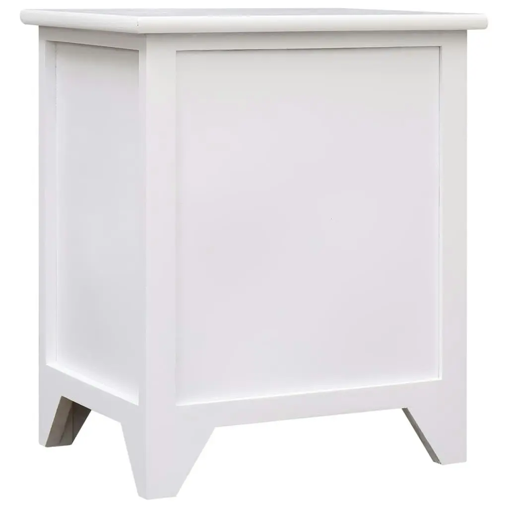 Nightstand 2 pcs with 2 Drawers White 242043