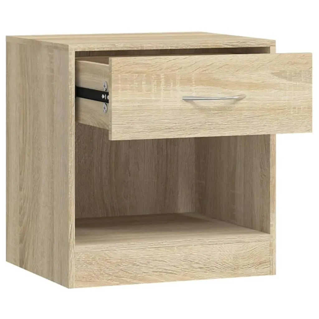 Nightstand 2 pcs with Drawer Oak Colour 242546