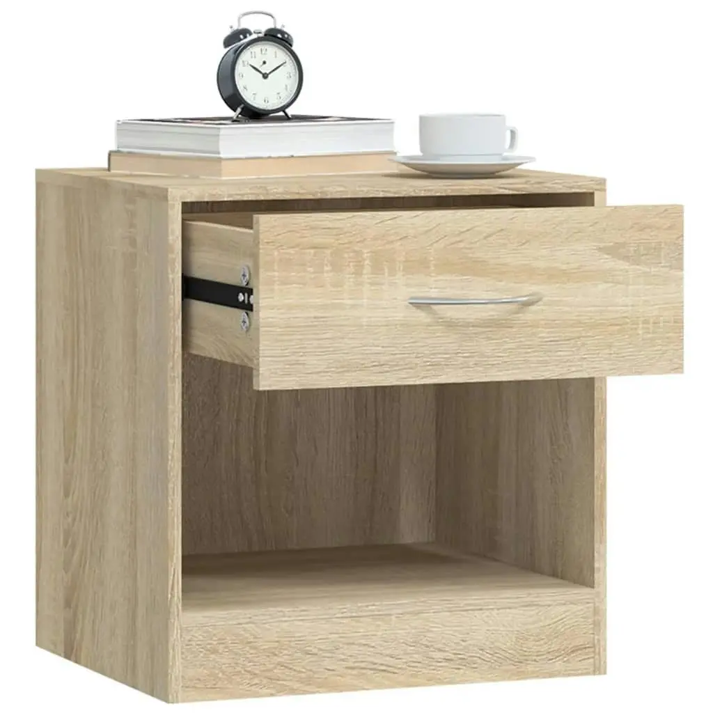 Nightstand 2 pcs with Drawer Oak Colour 242546