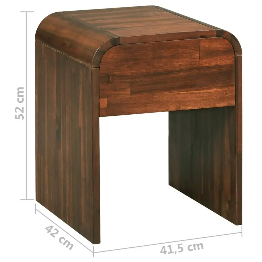 Nightstand 41.5x42x52 cm Solid Acacia Wood 245483