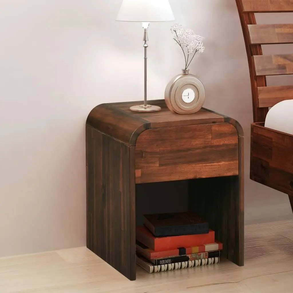 Nightstand 41.5x42x52 cm Solid Acacia Wood 245483