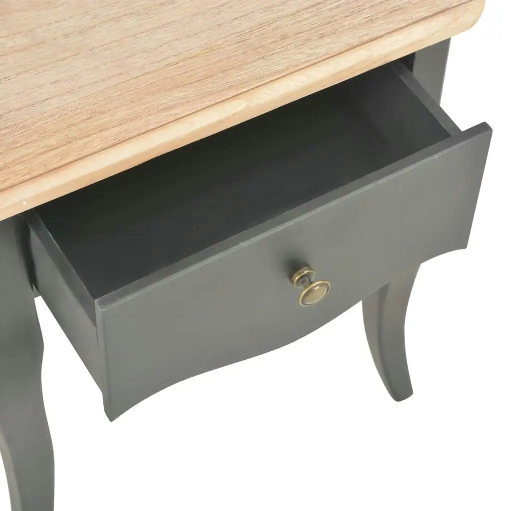 Nightstand Black and Brown 40x30x50 cm Solid Pine Wood 280008