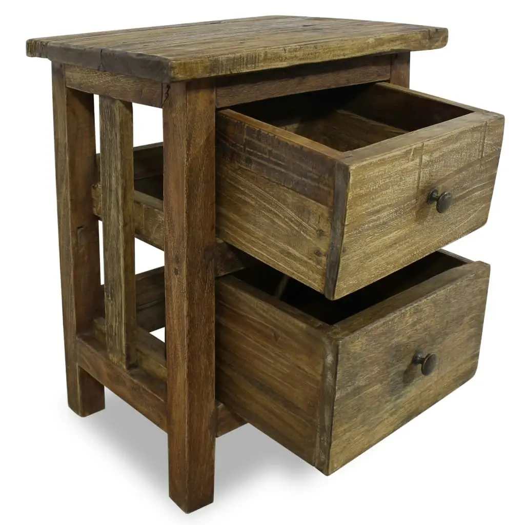 Nightstand Solid Mahogany Wood 40x30x51 cm 244487