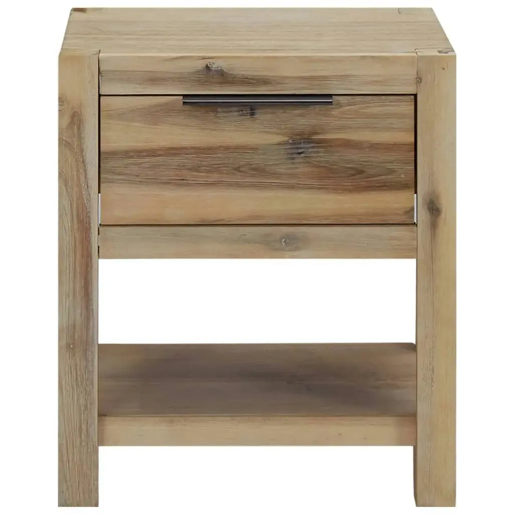 Nightstand with Drawer 40x30x48 cm Solid Acacia Wood 245683