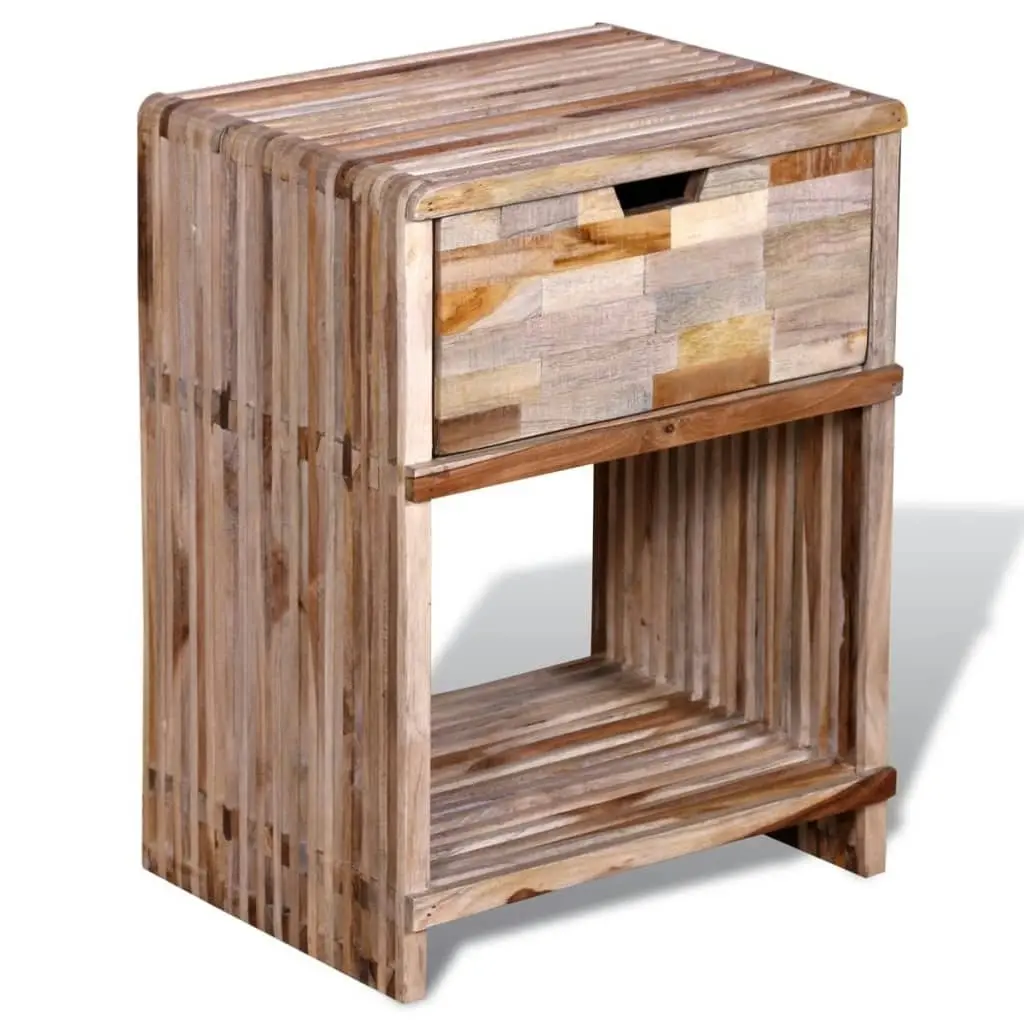 Nightstand with Drawer Reclaimed Teak Wood 241715