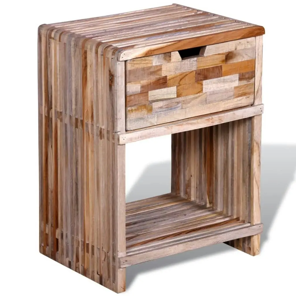 Nightstand with Drawer Reclaimed Teak Wood 241715