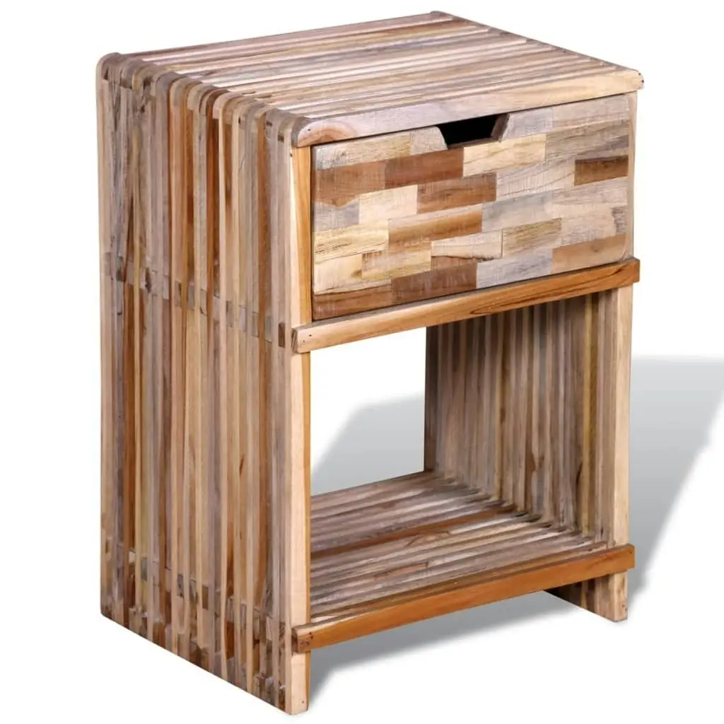 Nightstand with Drawer Reclaimed Teak Wood 241715