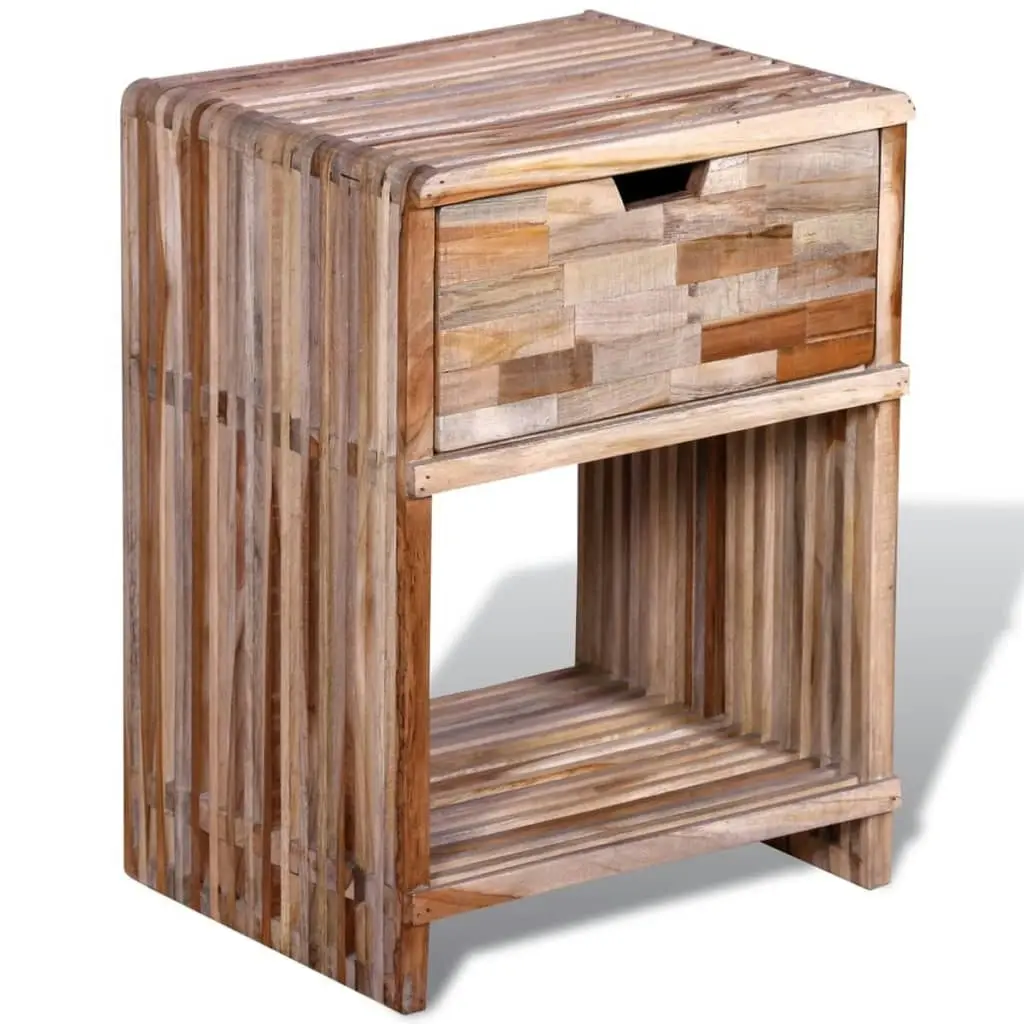 Nightstand with Drawer Reclaimed Teak Wood 241715