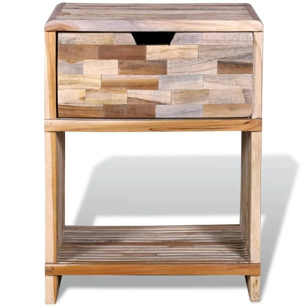 Nightstand with Drawer Reclaimed Teak Wood 241715