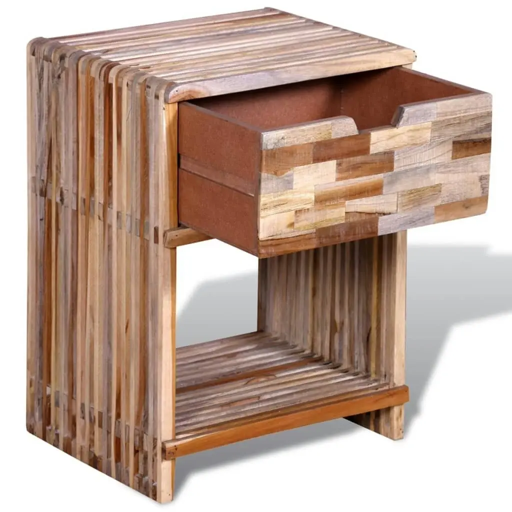 Nightstand with Drawer Reclaimed Teak Wood 241715