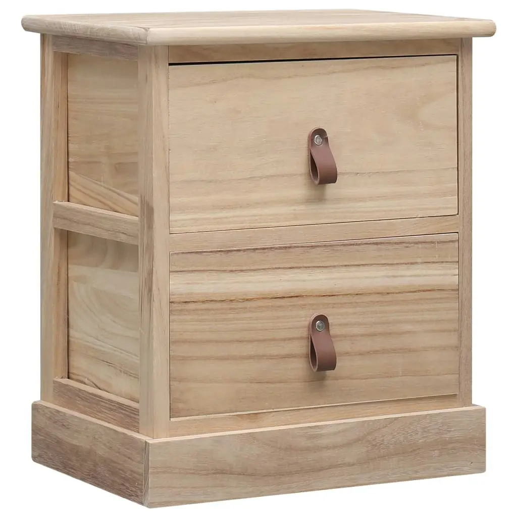 Nightstands 2 pcs 38x28x45 cm Paulownia Wood 284055