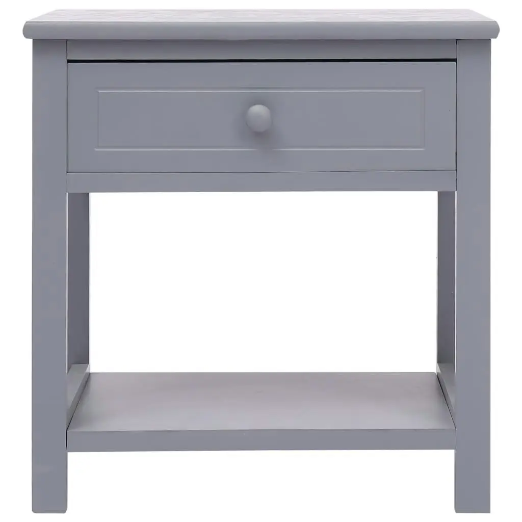 Nightstands 2 pcs Grey 40x29x42 cm Paulownia Wood 284051