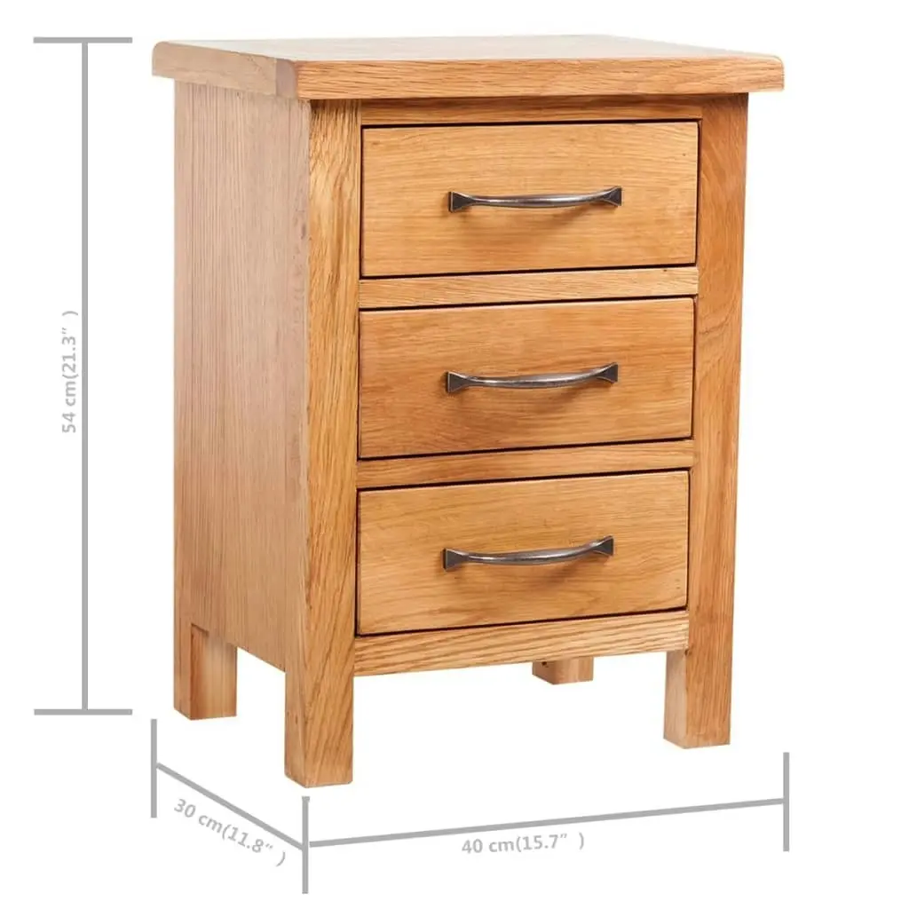 Nightstands 2 pcs 40x30x54 cm Solid Oak Wood 3053415