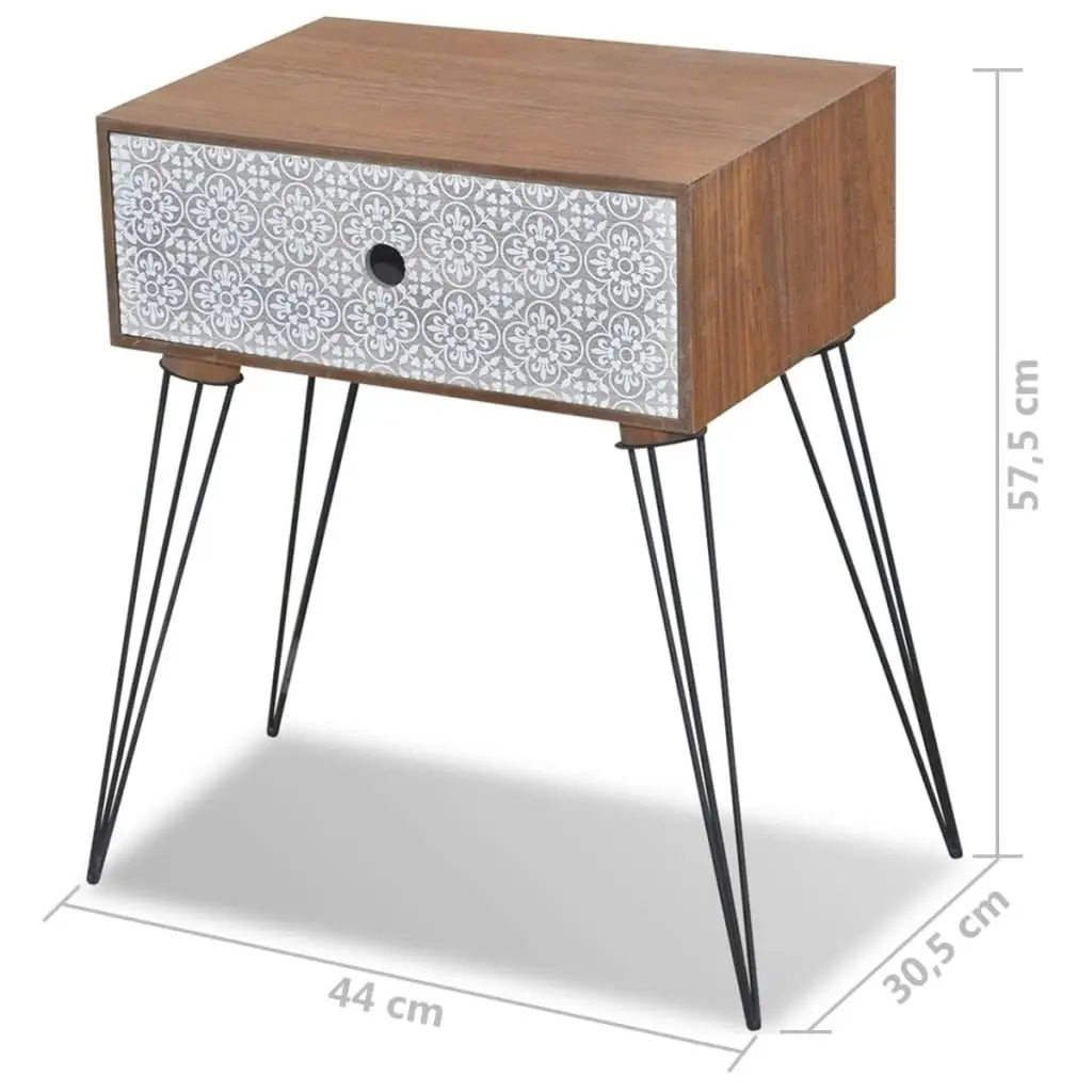 Nightstands with Drawer 2 pcs Brown 276042